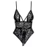 Kissable - koronkowe body (czarne) - L/XL