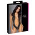 Cottelli Party - czarny body z kołnierzykiem - M/L