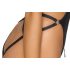 Cottelli Party - czarny body z kołnierzykiem - M/L