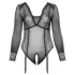 Cottelli Curves - przezroczyste body (czarne)