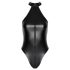 Noir - błyszczące body z halterem (czarne) - XL