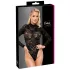 Cottelli - koronkowe body z długim rękawem (czarne) - S