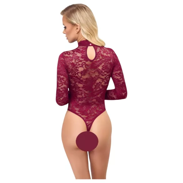 Cottelli - prześwitujące koronkowe body (czerwone)
