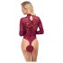 Cottelli - prześwitujące koronkowe body (czerwone) - M