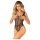 Obsessive B336 - Przezroczyste, otwarte siateczkowe body (czarne) - S-L