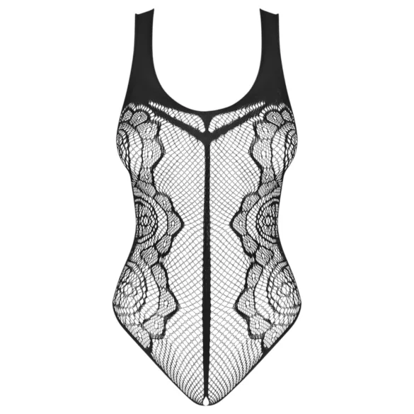 Obsessive - body otwarte, przezroczyste - czarne - S-L