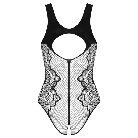 Obsessive - body otwarte, przezroczyste - czarne - S-L