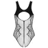 Obsessive - body otwarte, przezroczyste - czarne - S-L