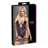 Cottelli - body erotyczne otwarte z paskami - czarne