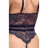 Cottelli - body erotyczne otwarte z paskami - czarne - M
