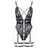 Cottelli - otwarte, paski body (czarne) - L