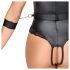 Cottelli Bondage - otwarte body z odkrytym biustem (czarne) - M