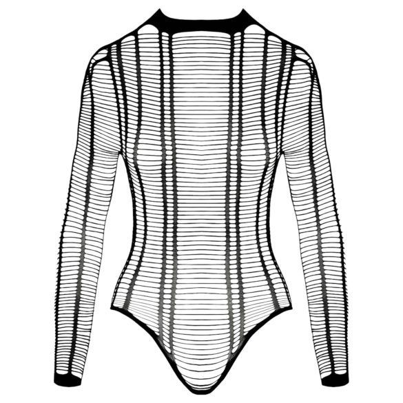 Cottelli - body z paskami z otwartym krokiem - czarny - S-L