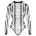 Cottelli - otwarte body w paski (czarne) - S-L