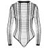 Cottelli - otwarty body w paski (czarny) - S-L