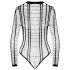 Cottelli - otwarte body w paski (czarne) - S-L