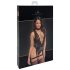 Noir Libido - czarny bodystocking z pasem do pończoch