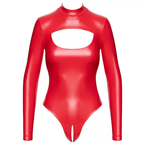 Noir - body damskie - połyskujący efekt - czerwony