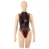 Cottelli - siateczkowe body z zamkiem (czarne) - M
