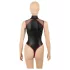 Cottelli - siateczkowe body z zamkiem (czarne) - M