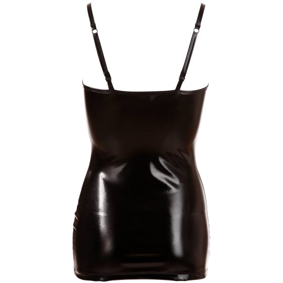 Cottelli - Błyszcząca gorsetowa sukienka (czarny) - XL