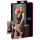 Cottelli Plus Size - sukienka z połyskiem i koronką - czarna - XXL