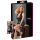Cottelli Plus Size - błyszcząca sukienka z koronką (czarna) - XXXL