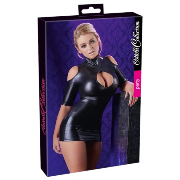 Cottelli - sukienka imprezowa z odkrytymi ramionami - czarna