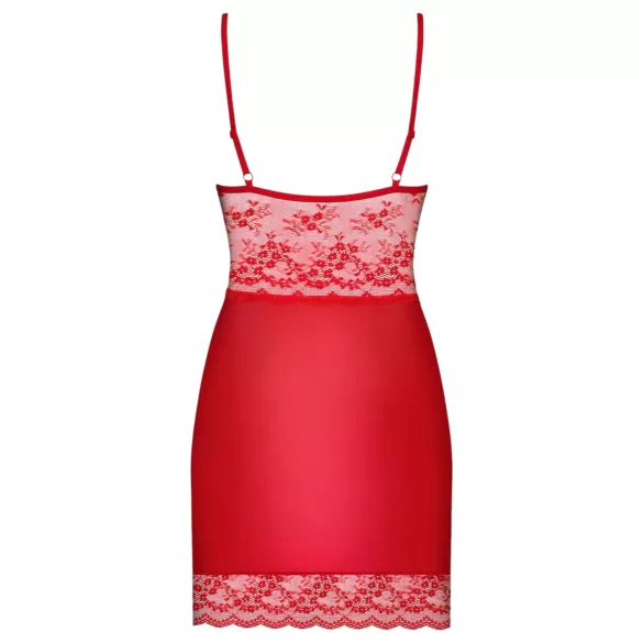 Obsessive Lovica - koszulka nocna i stringi - koronka - czerwony - L/XL