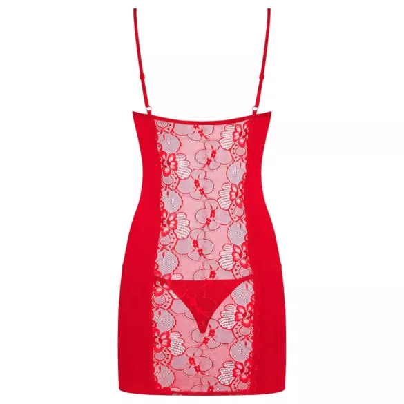 Obsessive - koszulka nocna i stringi - czerwone - L/XL
