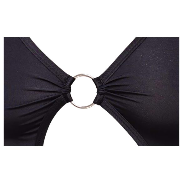 Cottelli Party - sukienka imprezowa asymetryczna z pierścieniem - czarna