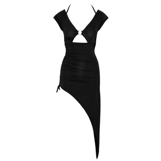 Cottelli Party - asymetryczna sukienka z pierścieniem (czarna) - M