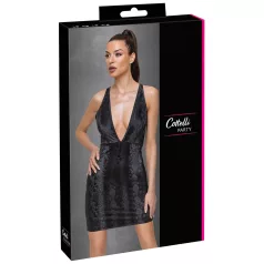 Cottelli Party - sukienka z wzorem wężowej skóry (czarna)