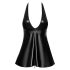 Noir - czarna mini sukienka ze wzorem węża - XL