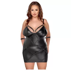 Cottelli Plus Size - sukienka z kajdankami - czarna