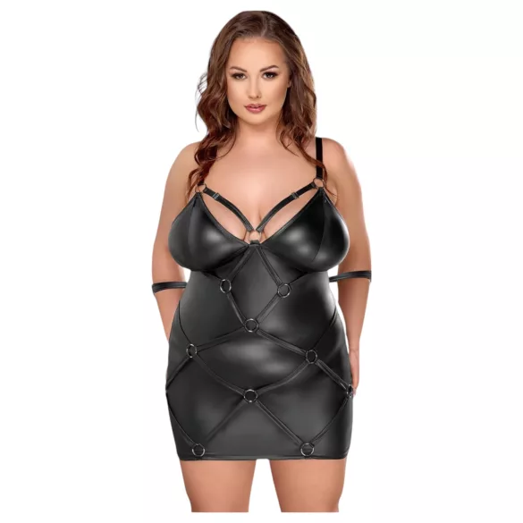 Cottelli Plus Size - sukienka z kajdankami - czarna