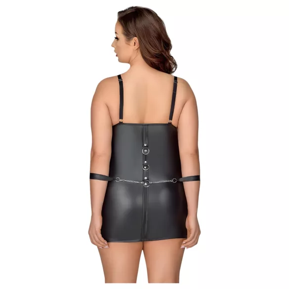 Cottelli Plus Size - sukienka z kajdankami - czarna