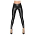 Noir - legginsy damskie - długie, błyszczące - czarne - L