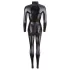 Cottelli - kombinezon damski z długim rękawem - błyszczący czarny