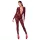 Noir Kink Royal - bodystocking siateczkowy - przezroczysty czerwony - M