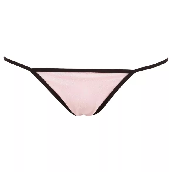 Cottelli - babydoll koronkowy z falbanką - czarny - XL