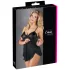 Cottelli - babydoll z falbankami - czarny - XXL