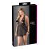 Cottelli Plus Size - koronkowa babydoll (czarna)