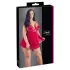 Cottelli Plus Size - babydoll koronkowy luźny - czerwony