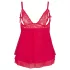 Cottelli Plus Size - babydoll koronkowy luźny - czerwony - 2XL