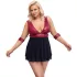 Cottelli Bondage Plus Size - czerwona babydoll