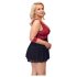 Cottelli Bondage Plus Size - czerwona babydoll