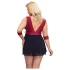 Cottelli Bondage Plus Size - czerwona babydoll