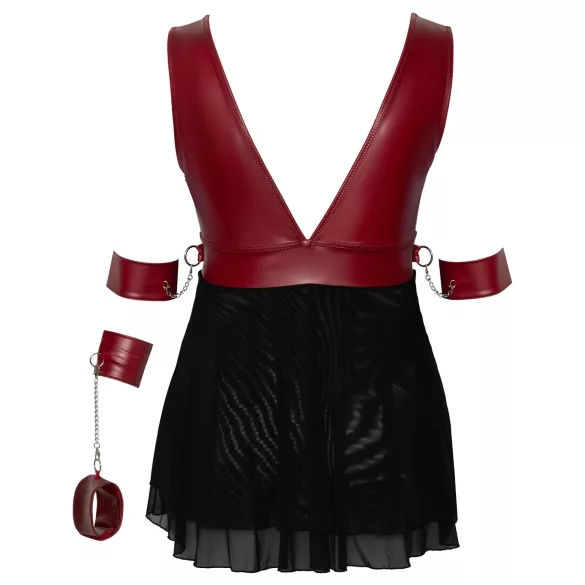 Cottelli Bondage Plus Size - czerwona babydoll