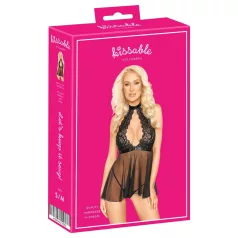 Kissable - babydoll halter - koronka - czarny